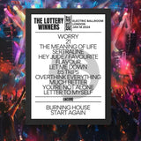 The Lottery Winners Setlist London January 2024 - Setlist