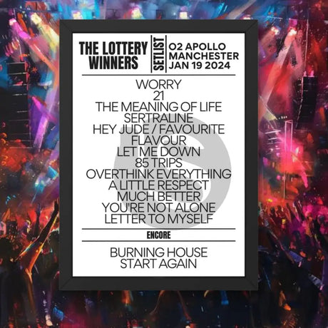 The Lottery Winners Setlist Manchester January 2024 - Setlist