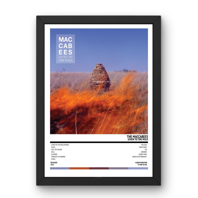 The Maccabees - Given To The Wild (2012) Poster - Setlist