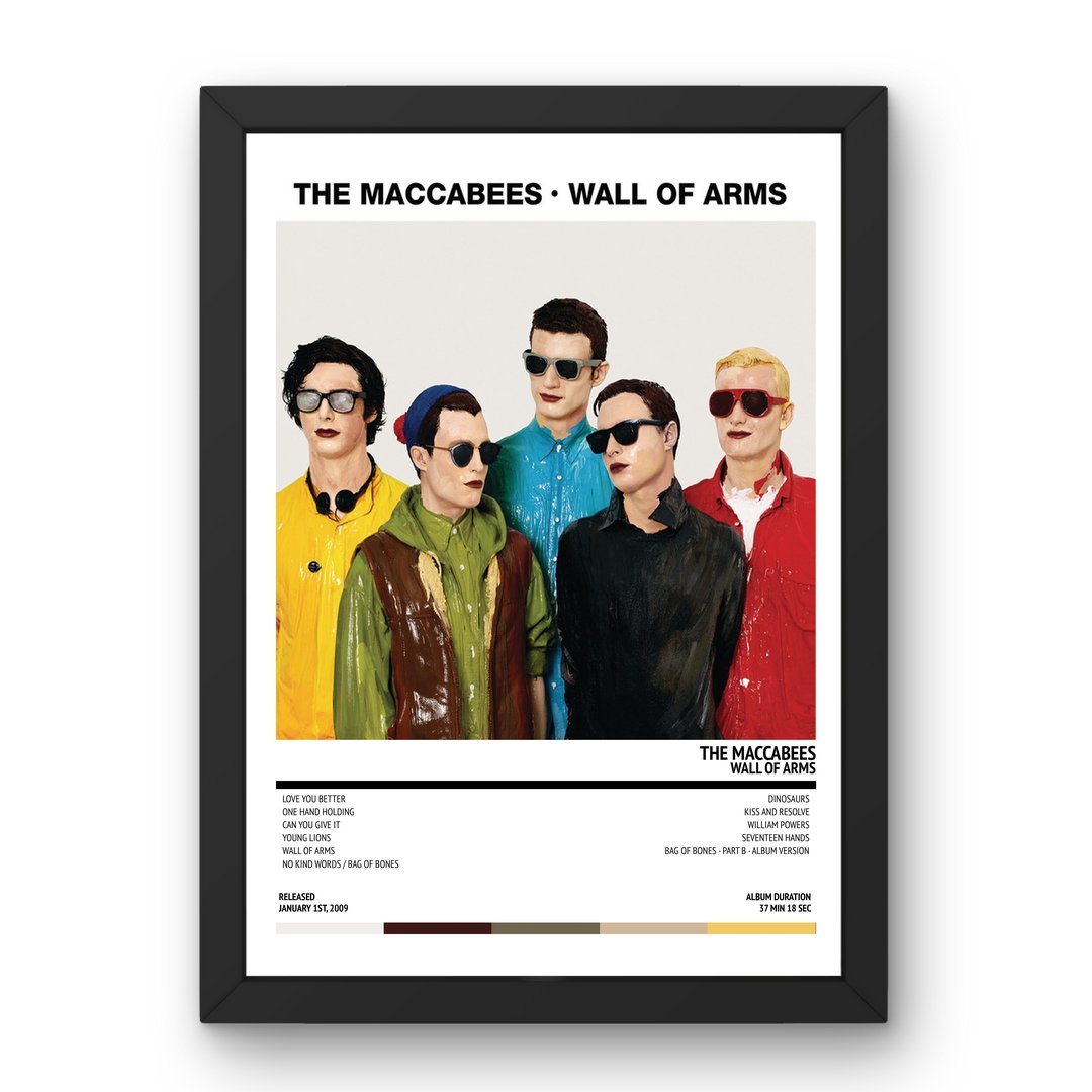 The Maccabees - Wall Of Arms (2009) Poster - Setlist