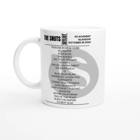 The Snuts Glasgow October 2022 Setlist Mug - Setlist