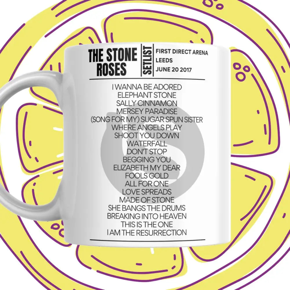 The Stone Roses First Direct Arena Leeds June 20 2017 Setlist Mug - Setlist