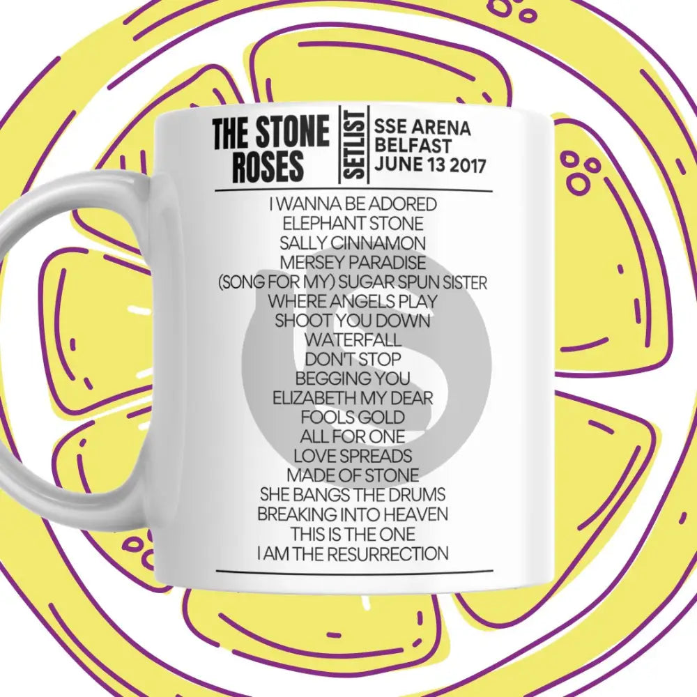 The Stone Roses SSE Arena Belfast June 13 2017 Setlist Mug - Setlist