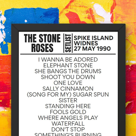 The Stone Roses Widnes May 1990 Replica Setlist - Setlist