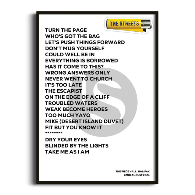 The Streets Halifax 22nd August 2024 - Gig Setlist - Setlist