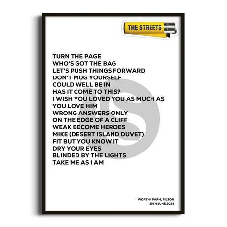 The Streets Pilton 29th June 2024 - Gig Setlist - Setlist