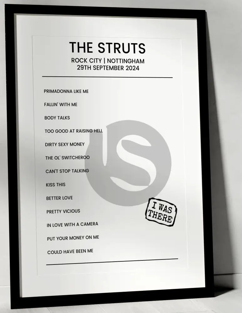 The Struts 29th September 2024 Rock City Nottingham I Was There - Setlist