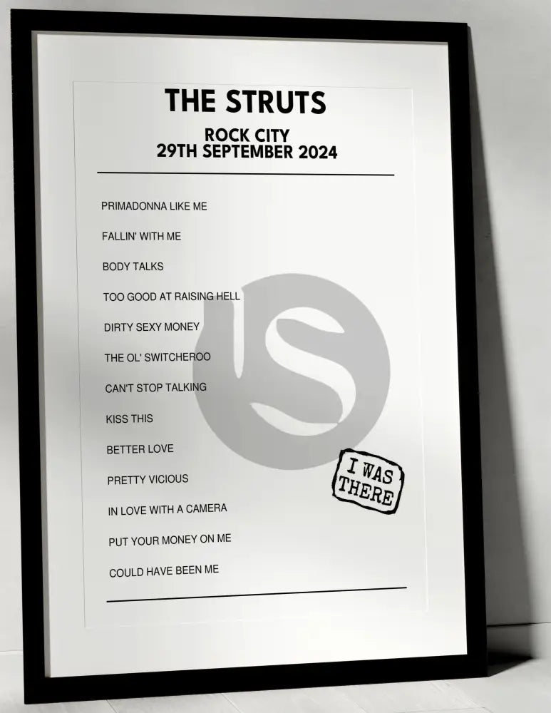 The Struts 29th September 2024 Rock City Nottingham I Was There - Setlist