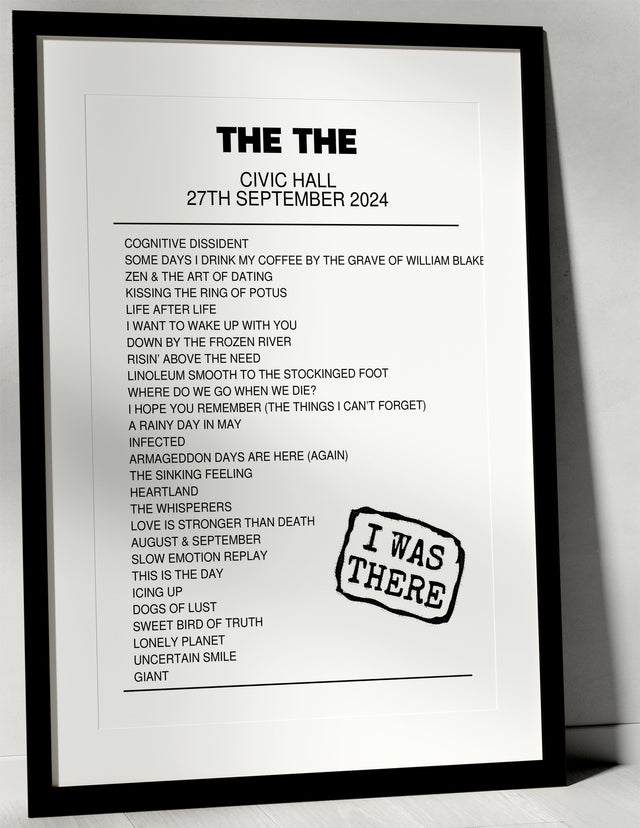 The The 27th September 2024 Civic Hall Wolverhampton I Was There - Setlist