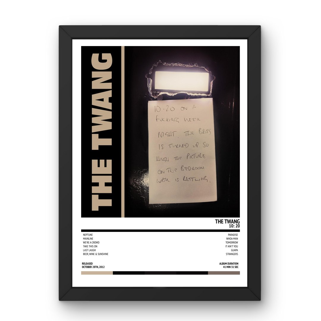 The Twang - 10: 20 (2012) Poster - Setlist