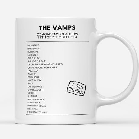 The Vamps 10 YEARS OF MEET THE VAMPS O2 Academy Birmingham 14th September 2024 - Setlist Mug - Setlist