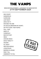 The Vamps 27th September 2024 Manchester Academy 1, University of Manchester Manchester I Was There - Setlist