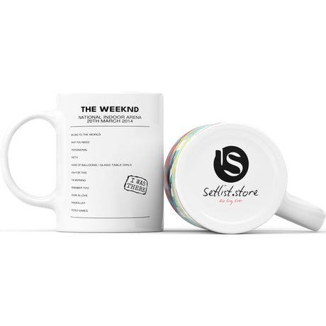 The Weeknd National Indoor Arena Birmingham 20th March 2014 - Setlist Mug - Setlist