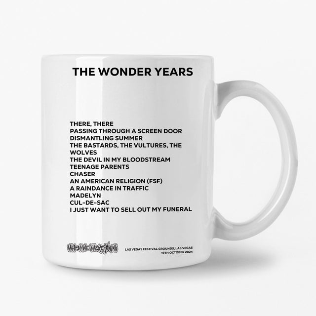 The Wonder Years Las Vegas 19th October 2024 Setlist Mug - Setlist