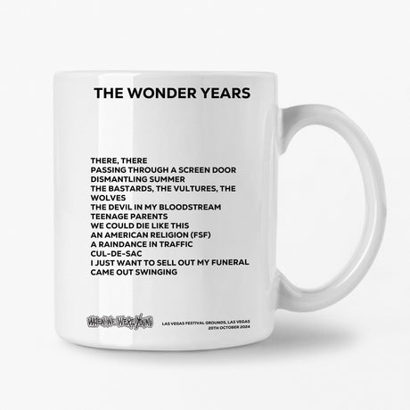 The Wonder Years Las Vegas 20th October 2024 Setlist Mug - Setlist