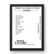 Thirty Seconds to Mars June 03, 2024 Motorpoint Arena Nottingham Setlist Poster - Setlist