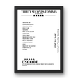 Thirty Seconds to Mars June 04, 2024 The O2 Arena London Setlist Poster - Setlist