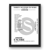 Thirty Seconds to Mars June 04, 2024 The O2 Arena London Setlist Poster - Setlist