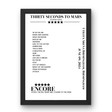 Thirty Seconds to Mars June 09, 2024 Utilita Arena Birmingham Birmingham Setlist Poster - Setlist