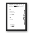 Thirty Seconds to Mars May 26, 2013 Ebrington Square Londonderry Setlist Poster - Setlist