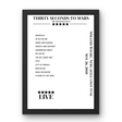 Thirty Seconds to Mars May 26, 2018 Spillers Wharf Newcastle upon Tyne Setlist Poster - Setlist