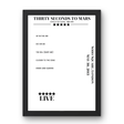 Thirty Seconds to Mars May 30, 2013 Soho Square London Setlist Poster - Setlist