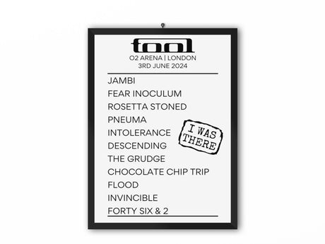 Tool - UK Setlist Posters - Setlist