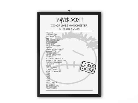 Travis Scott Manchester July 2024 Setlist Poster - Setlist