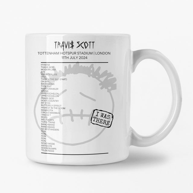 Travis Scott Rolling London July 2024 Setlist Mug - Setlist