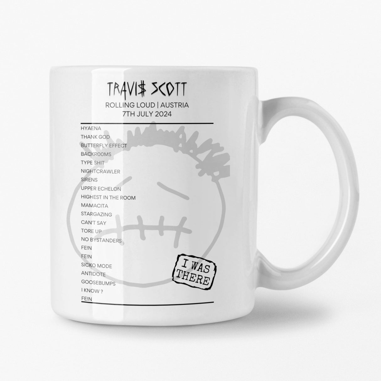 Travis Scott Rolling Loud July 2024 Setlist Mug - Setlist