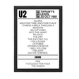 U2 - Leeds - October 20th 1981 Replica Setlist - Setlist