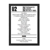 U2 - Leeds - October 20th 1981 Replica Setlist - Setlist