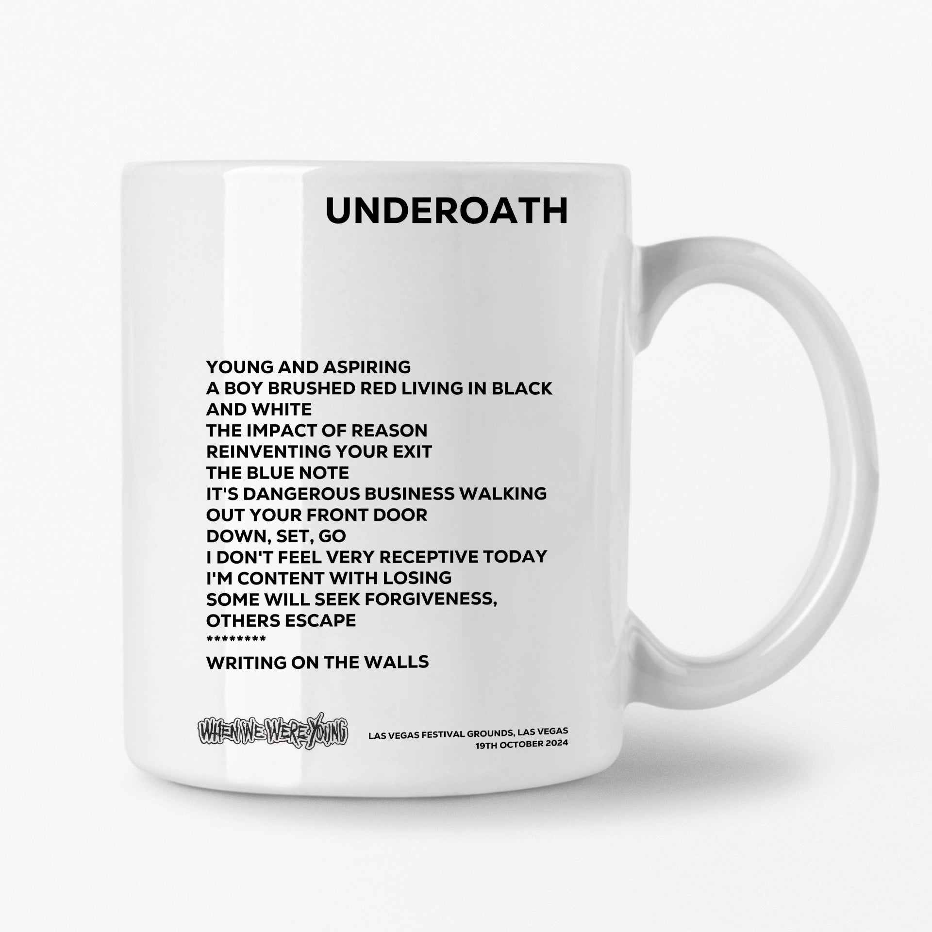 Underoath Las Vegas 19th October 2024 Setlist Mug - Setlist