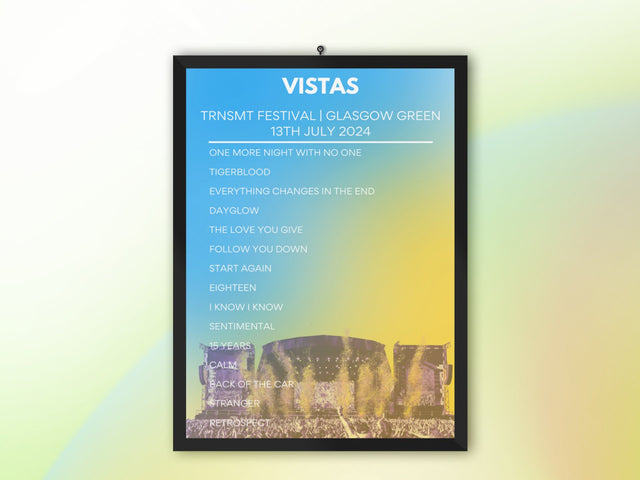 VISTAS TRNSMT Festival 2024 - Setlist Poster - Setlist