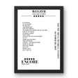 Weezer The SSE Arena, Wembley London 28 October 2017 Setlist Poster - Setlist