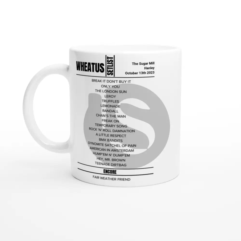 Wheatus Stoke October 2023 Setlist Mug - Setlist