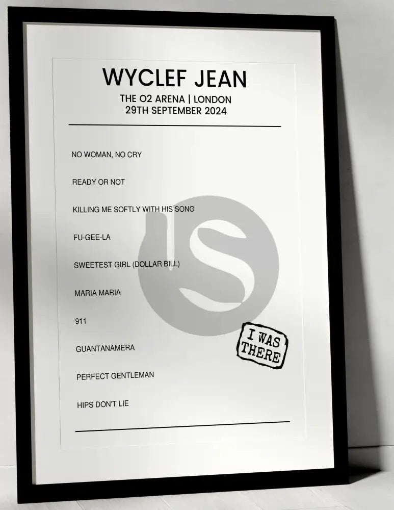 Wyclef Jean 29th September 2024 The O2 Arena London I Was There - Setlist