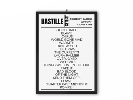 Bastille Edinburgh Setlist August 2018 - Setlist