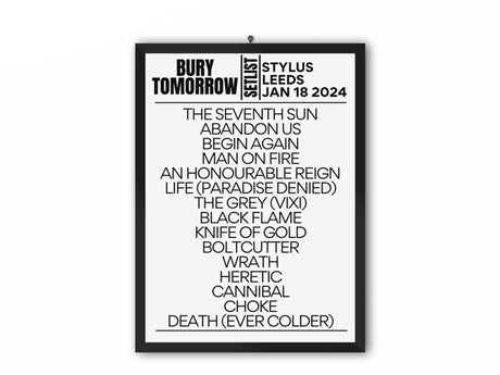 Bury Tomorrow Setlist Leeds January 2024 - Setlist
