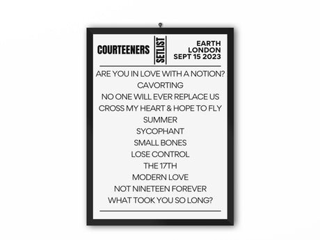 Courteeners Setlist London September 2023 - Setlist