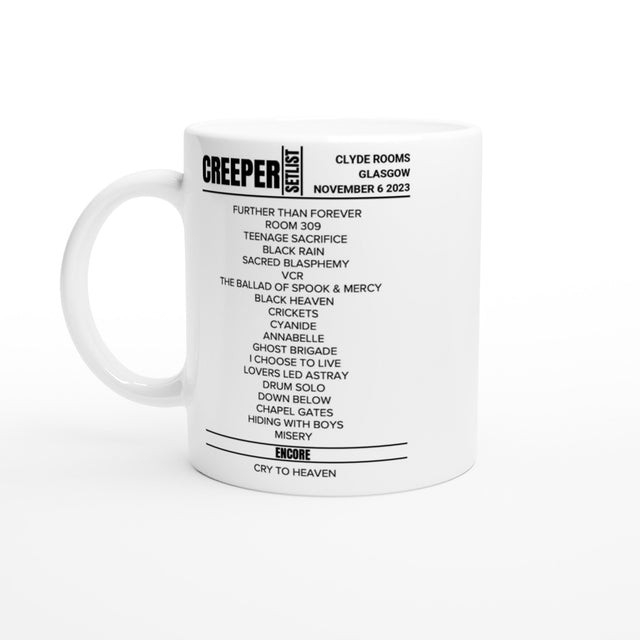 Creeper Glasgow November 2023 Setlist Mug - Setlist