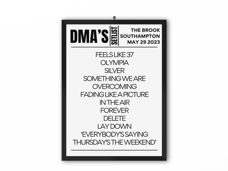 DMA's Southampton Setlist May 2023 - Setlist