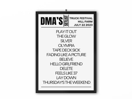 DMA's Truck Festival Setlist July 2023 - Setlist