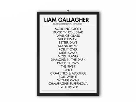 Liam Gallagher Setlist Boardmasters Festival August 2023 - Setlist