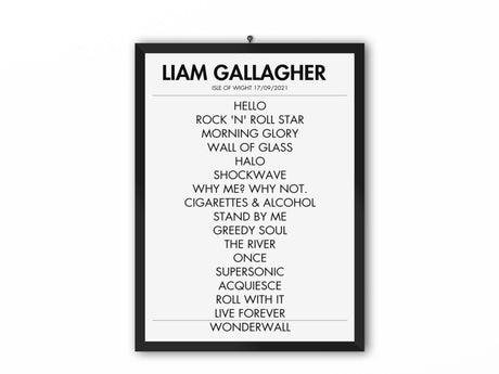 Liam Gallagher Setlist Isle Of Wight September 2021 - Setlist