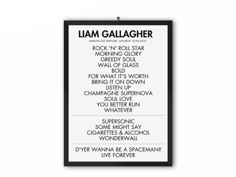 Liam Gallagher Setlist Manchester August 2018 - Setlist