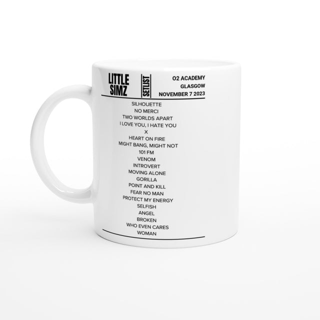 Little Simz Glasgow November 2023 Setlist Mug - Setlist