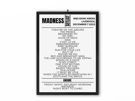 Madness Liverpool December 2023 Setlist - Setlist