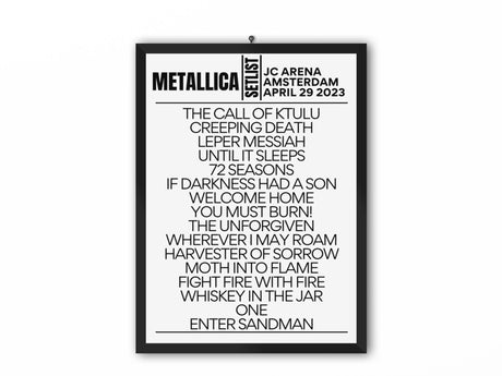 Metallica Setlist Amsterdam April 29 2023 - Setlist