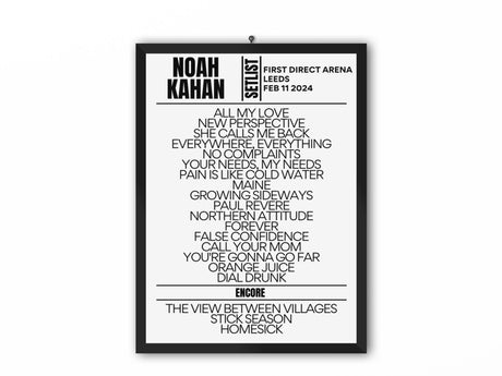Noah Kahan First Direct Arena Leeds February 11 2024 Setlist - Setlist